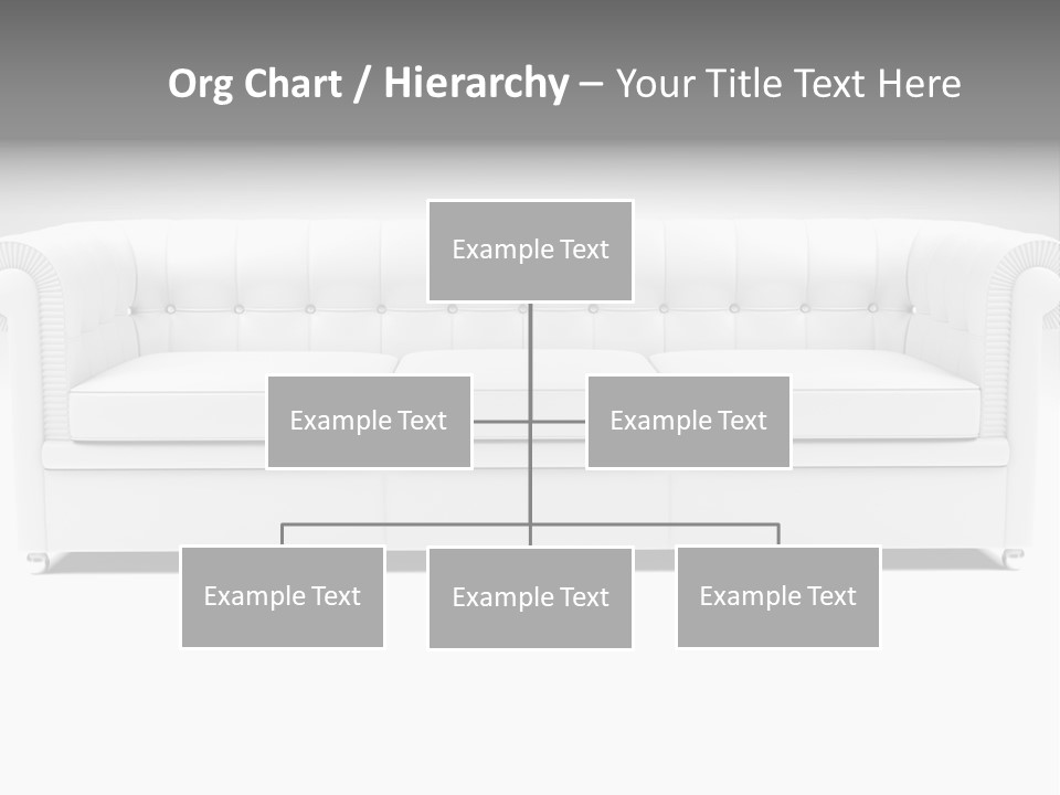 Vintage Blueprints Sofa PowerPoint Template