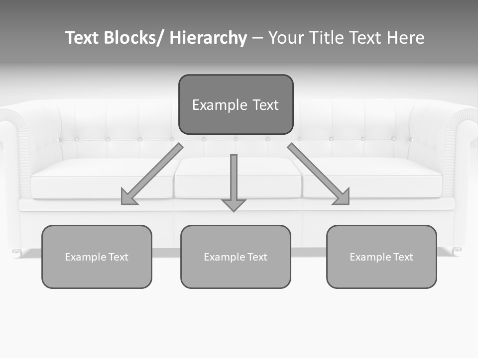 Vintage Blueprints Sofa PowerPoint Template