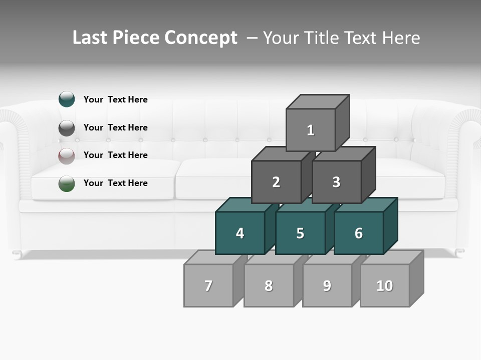Vintage Blueprints Sofa PowerPoint Template