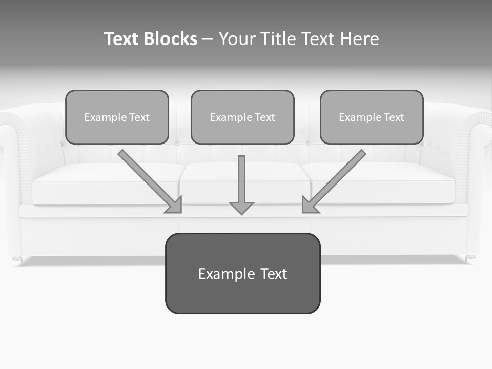 Vintage Blueprints Sofa PowerPoint Template