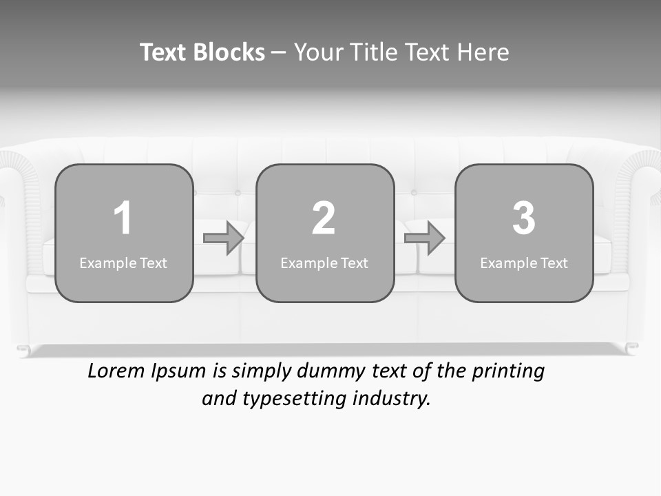 Vintage Blueprints Sofa PowerPoint Template