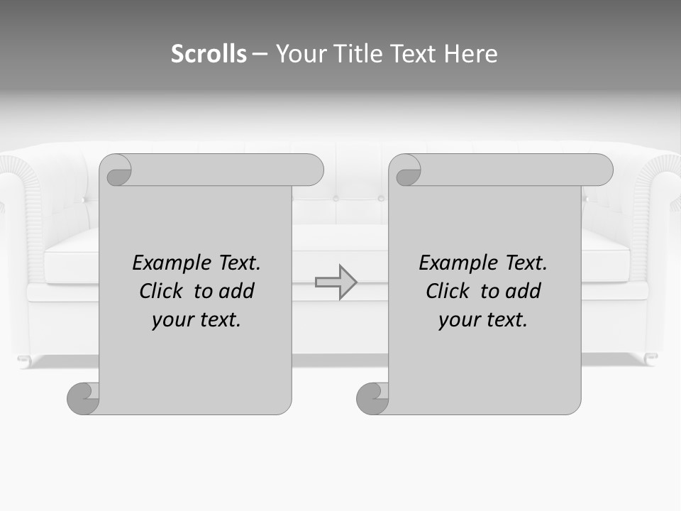 Vintage Blueprints Sofa PowerPoint Template