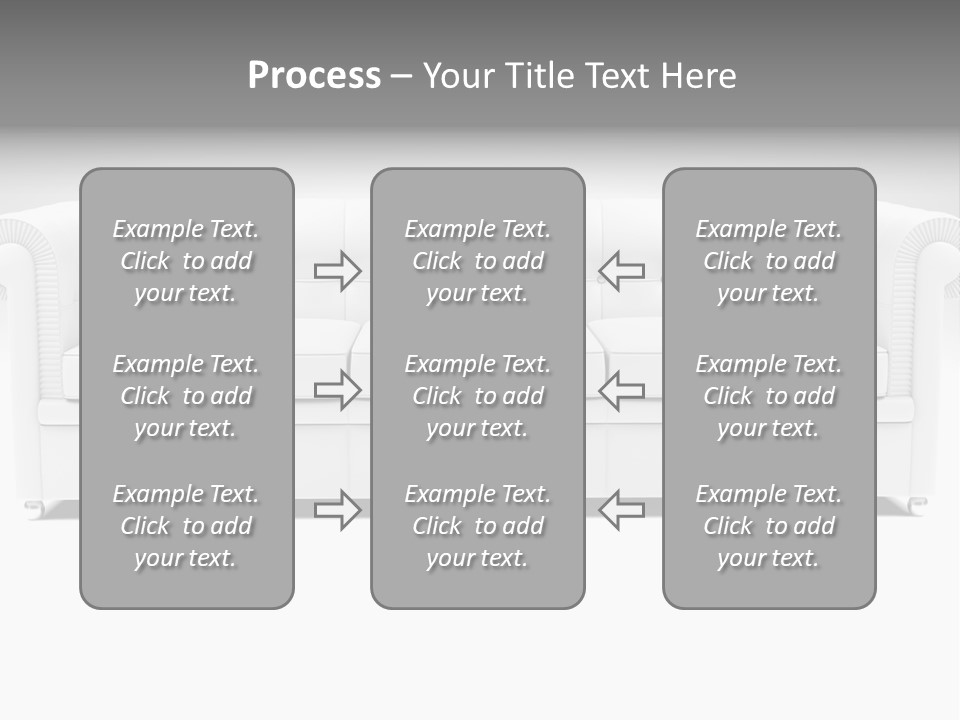Vintage Blueprints Sofa PowerPoint Template