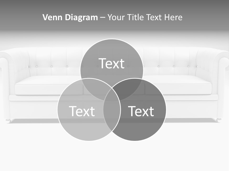 Vintage Blueprints Sofa PowerPoint Template