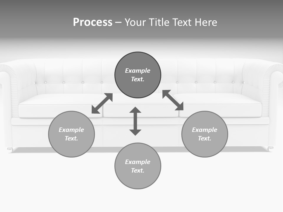 Vintage Blueprints Sofa PowerPoint Template