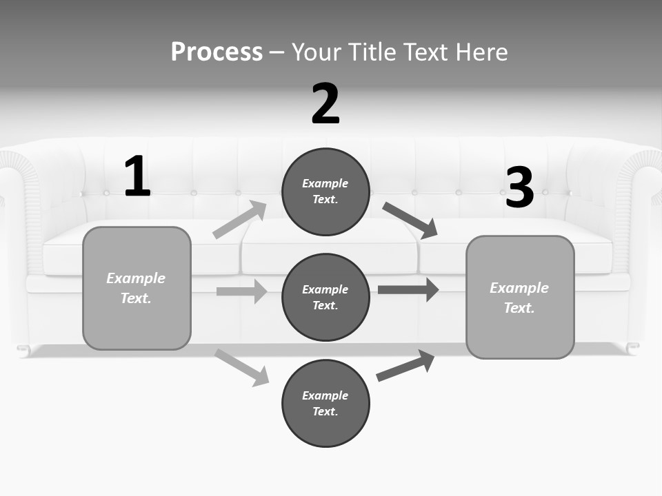 Vintage Blueprints Sofa PowerPoint Template