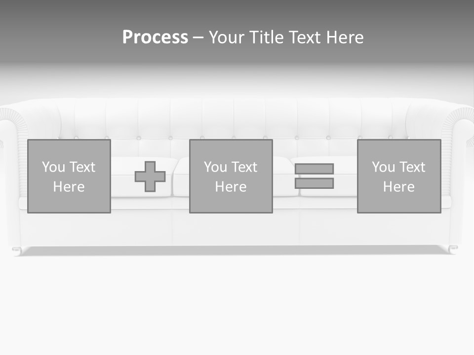 Vintage Blueprints Sofa PowerPoint Template