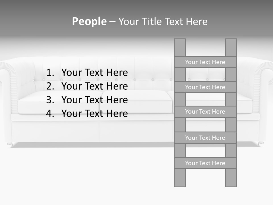 Vintage Blueprints Sofa PowerPoint Template