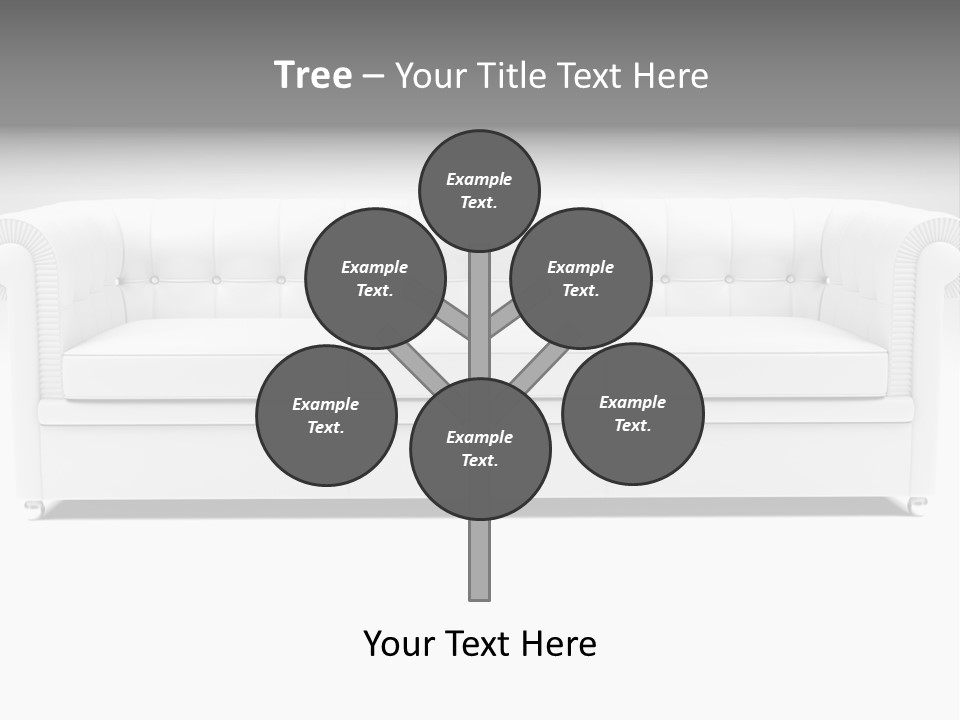 Vintage Blueprints Sofa PowerPoint Template