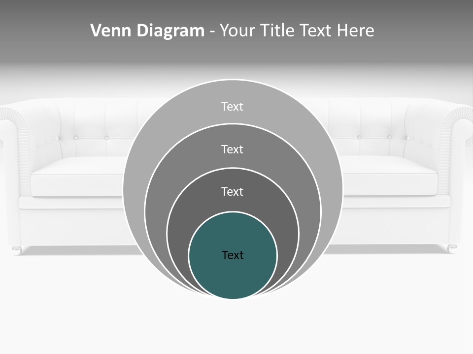 Vintage Blueprints Sofa PowerPoint Template