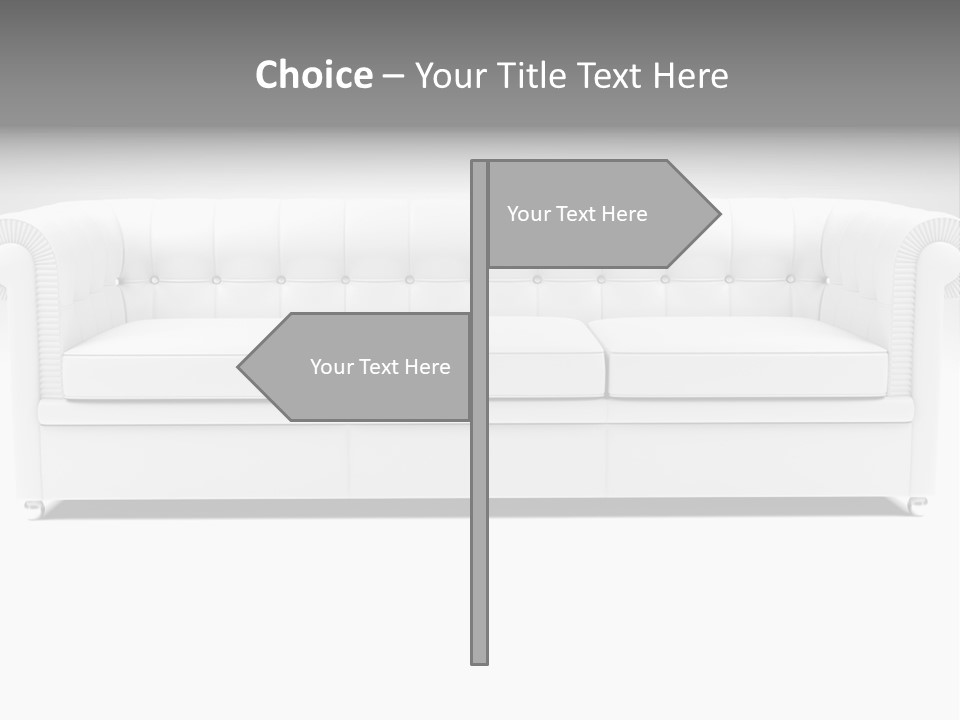 Vintage Blueprints Sofa PowerPoint Template