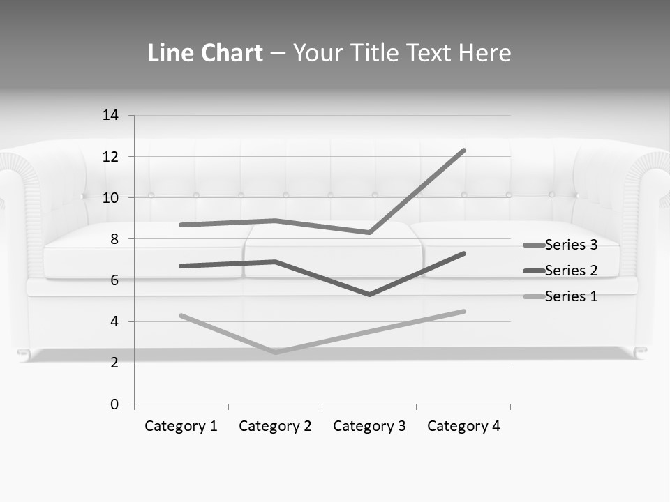 Vintage Blueprints Sofa PowerPoint Template