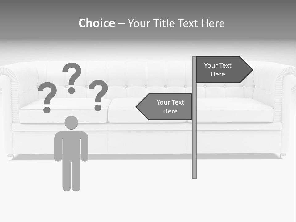 Vintage Blueprints Sofa PowerPoint Template