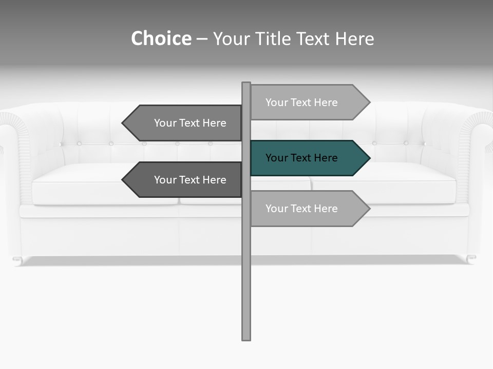 Vintage Blueprints Sofa PowerPoint Template