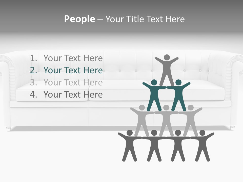 Vintage Blueprints Sofa PowerPoint Template