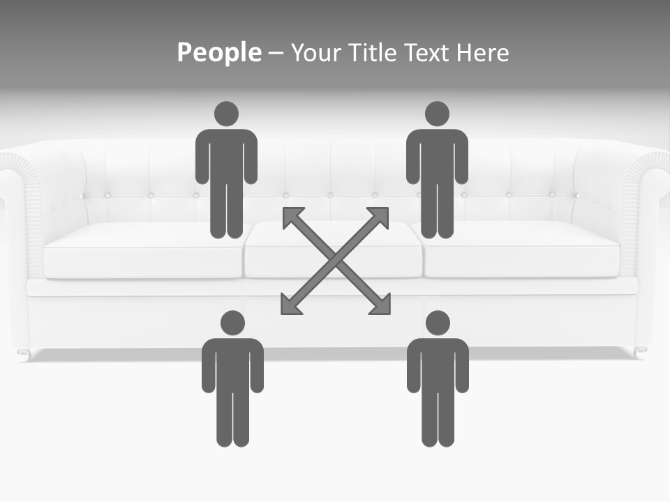 Vintage Blueprints Sofa PowerPoint Template