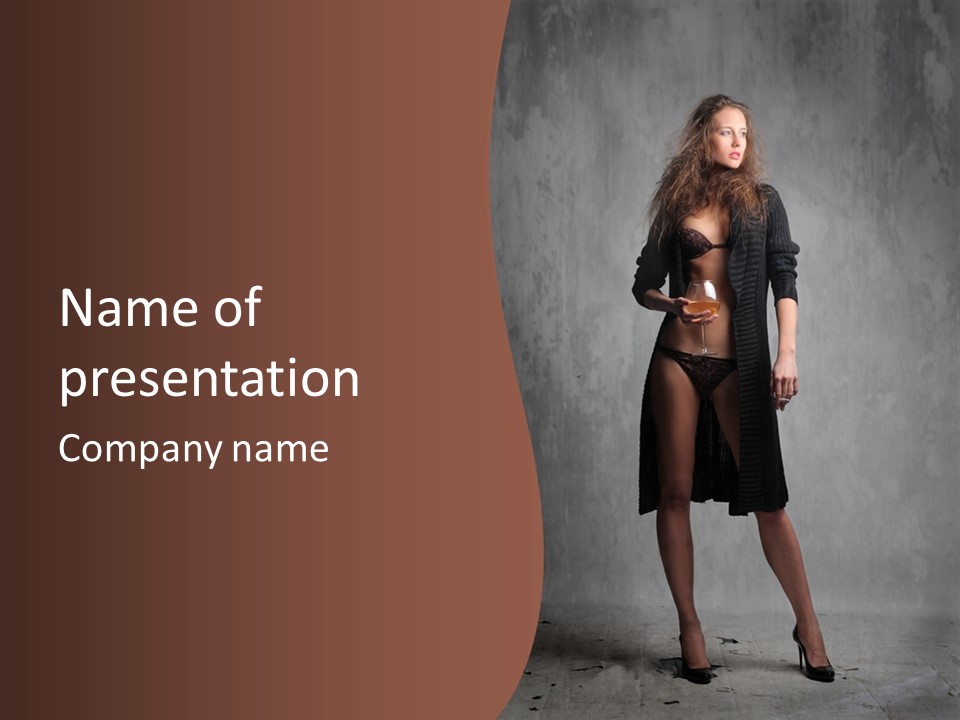 Wine Background Heels PowerPoint Template