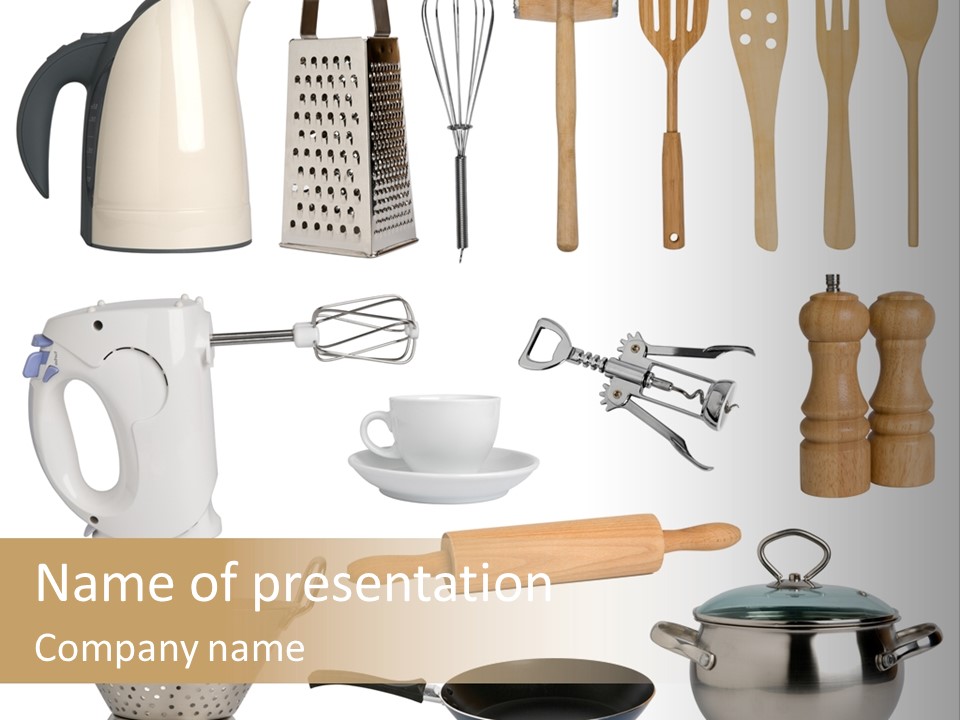 Culinary Set Pan PowerPoint Template