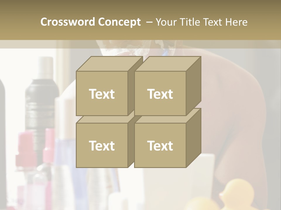 Rubber Photography Caucasian PowerPoint Template
