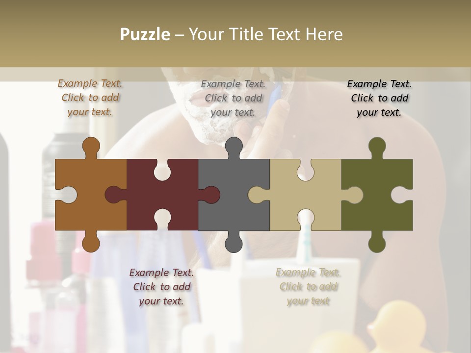 Rubber Photography Caucasian PowerPoint Template