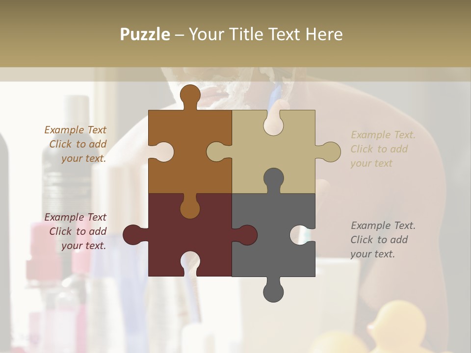 Rubber Photography Caucasian PowerPoint Template