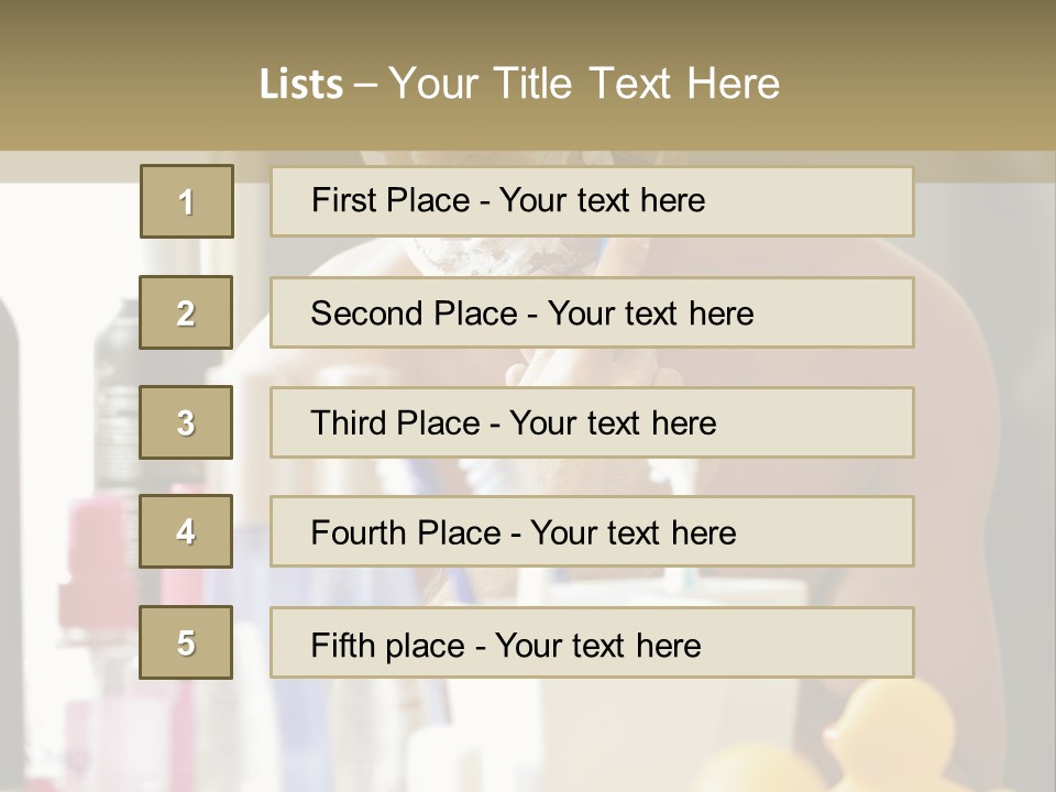 Rubber Photography Caucasian PowerPoint Template