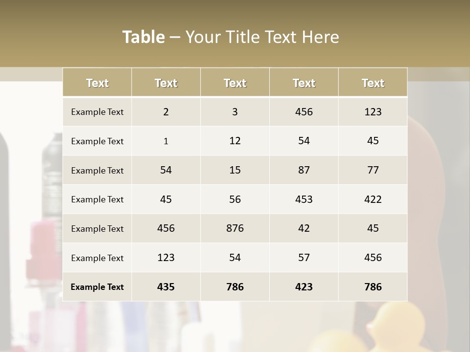 Rubber Photography Caucasian PowerPoint Template