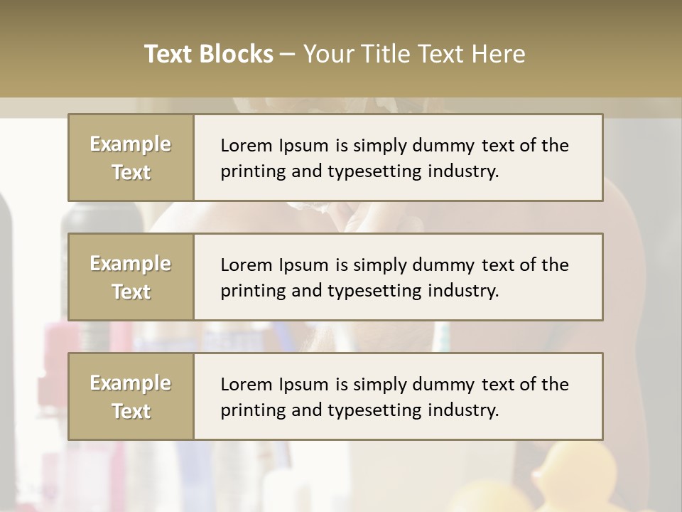 Rubber Photography Caucasian PowerPoint Template