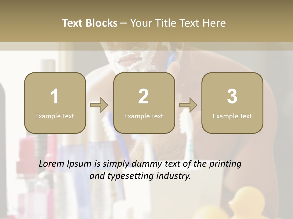 Rubber Photography Caucasian PowerPoint Template