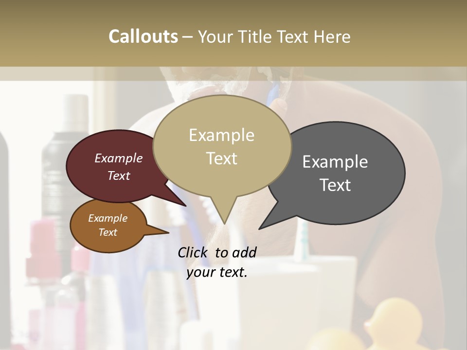 Rubber Photography Caucasian PowerPoint Template