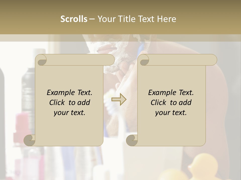 Rubber Photography Caucasian PowerPoint Template