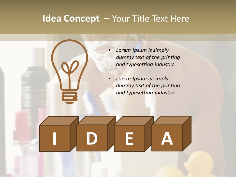 Rubber Photography Caucasian PowerPoint Template