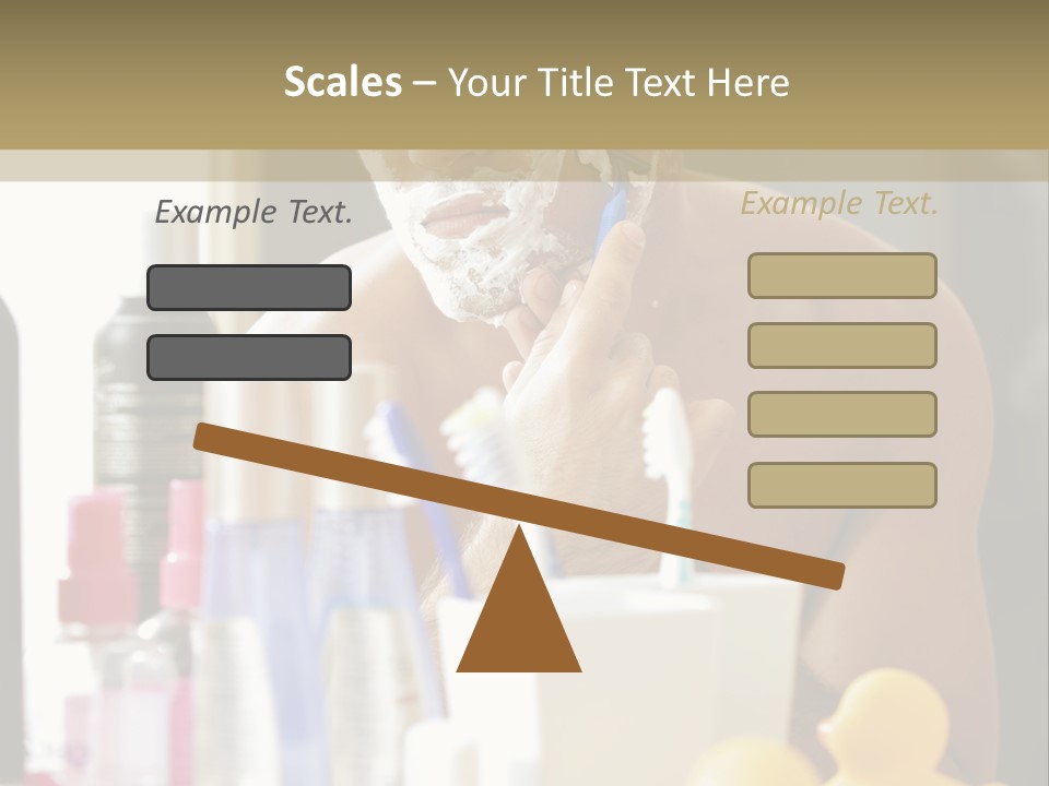 Rubber Photography Caucasian PowerPoint Template