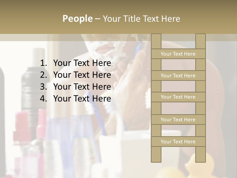 Rubber Photography Caucasian PowerPoint Template