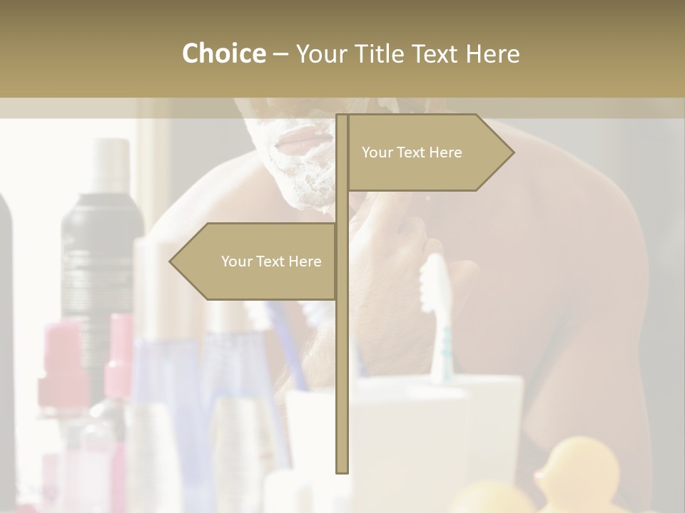 Rubber Photography Caucasian PowerPoint Template