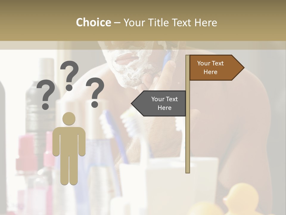 Rubber Photography Caucasian PowerPoint Template
