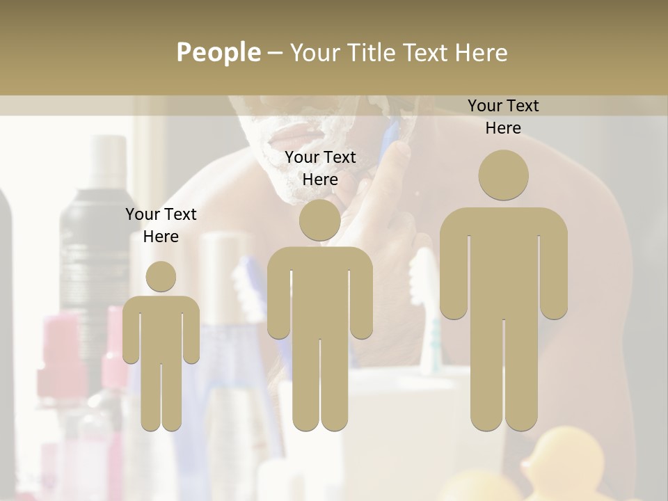 Rubber Photography Caucasian PowerPoint Template