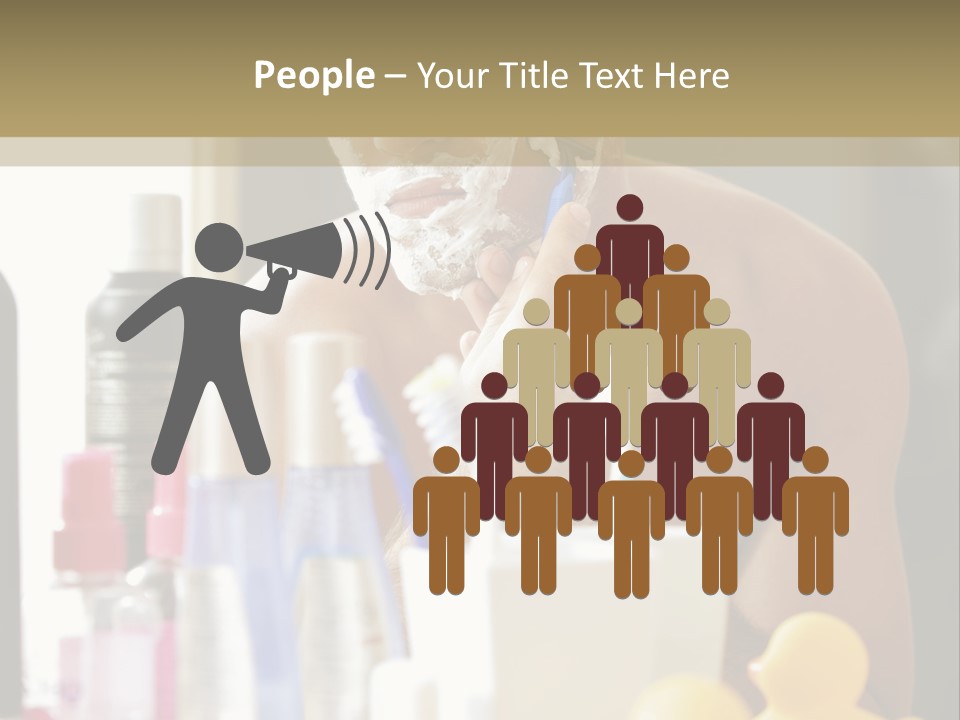 Rubber Photography Caucasian PowerPoint Template