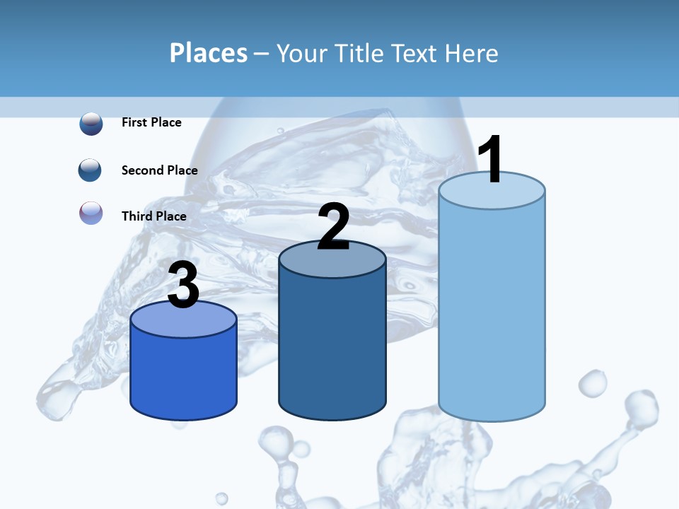 A Bottle Of Water With Water Splashing Out Of It PowerPoint Template