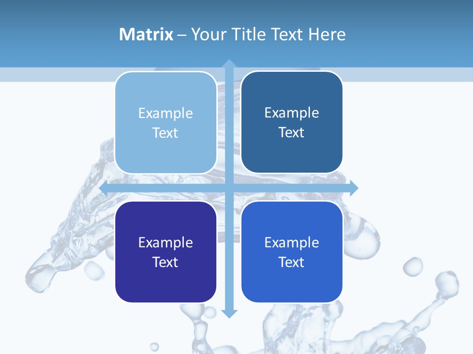 A Bottle Of Water With Water Splashing Out Of It PowerPoint Template