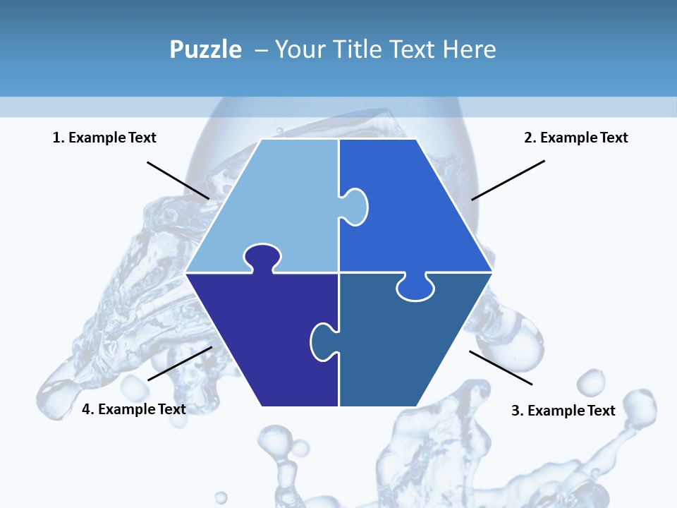 A Bottle Of Water With Water Splashing Out Of It PowerPoint Template