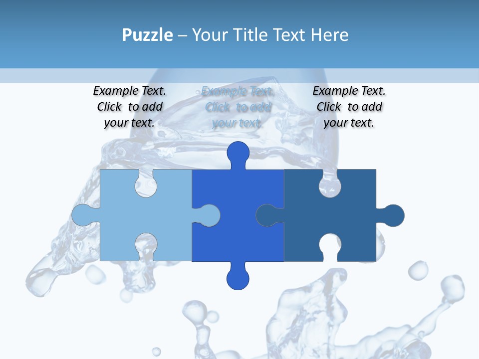 A Bottle Of Water With Water Splashing Out Of It PowerPoint Template