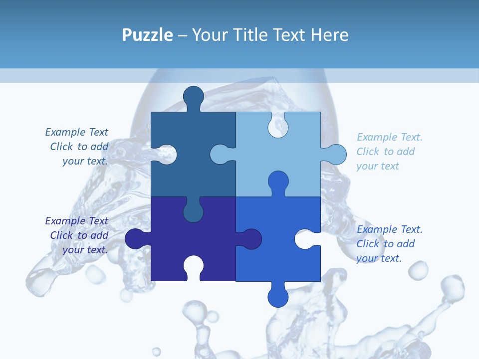 A Bottle Of Water With Water Splashing Out Of It PowerPoint Template