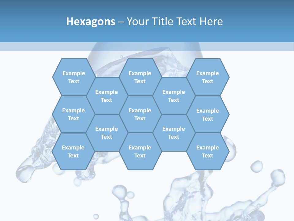 A Bottle Of Water With Water Splashing Out Of It PowerPoint Template