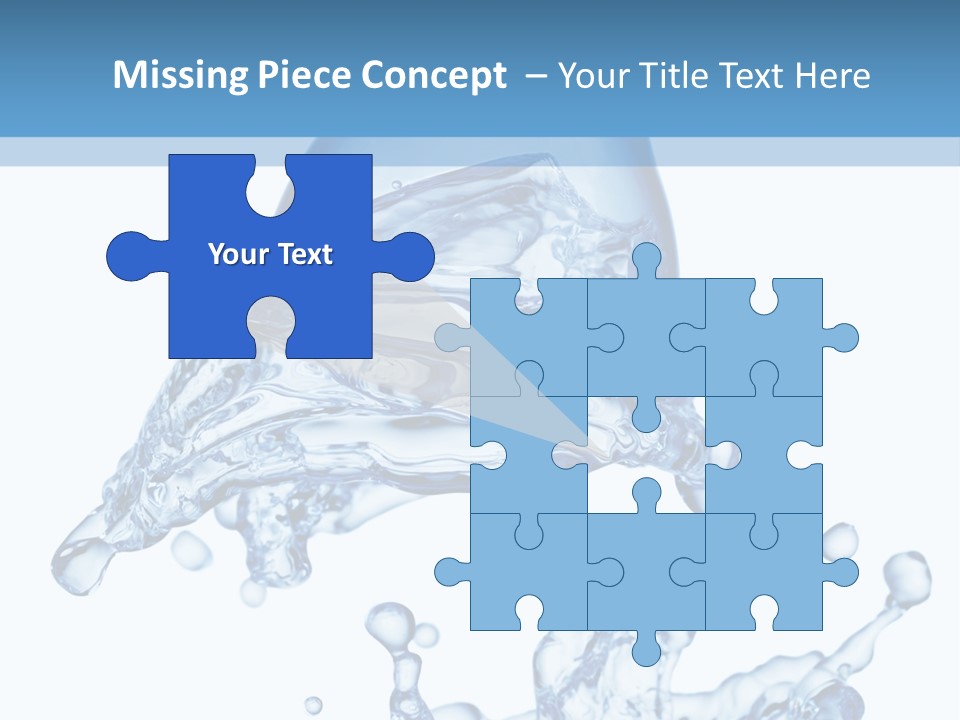 A Bottle Of Water With Water Splashing Out Of It PowerPoint Template