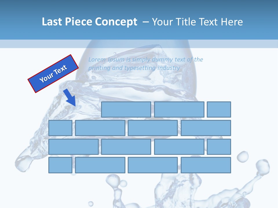 A Bottle Of Water With Water Splashing Out Of It PowerPoint Template