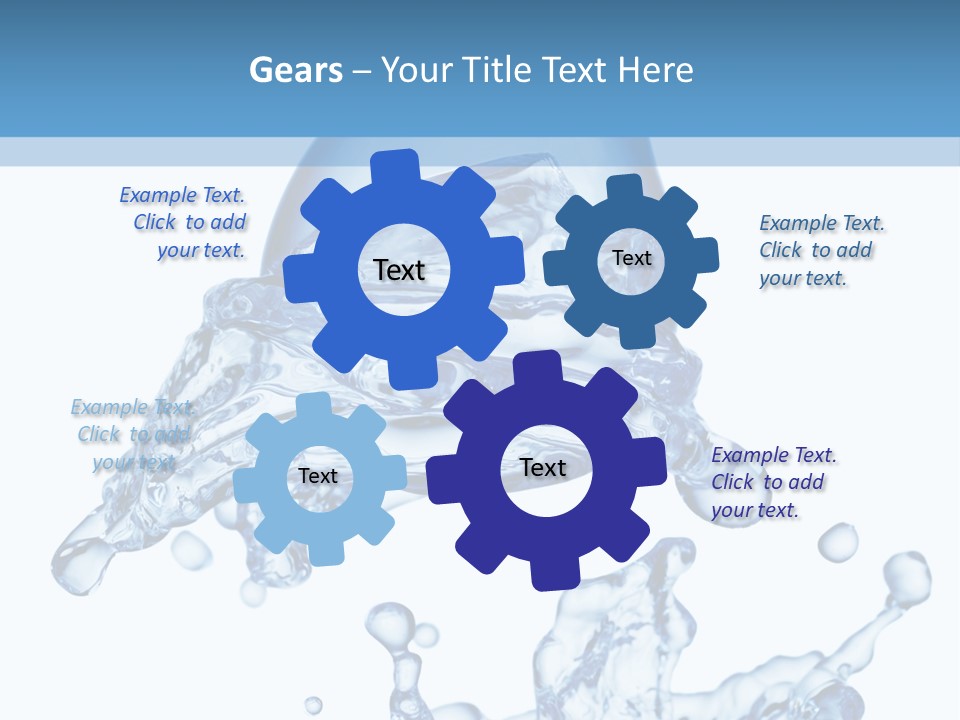 A Bottle Of Water With Water Splashing Out Of It PowerPoint Template