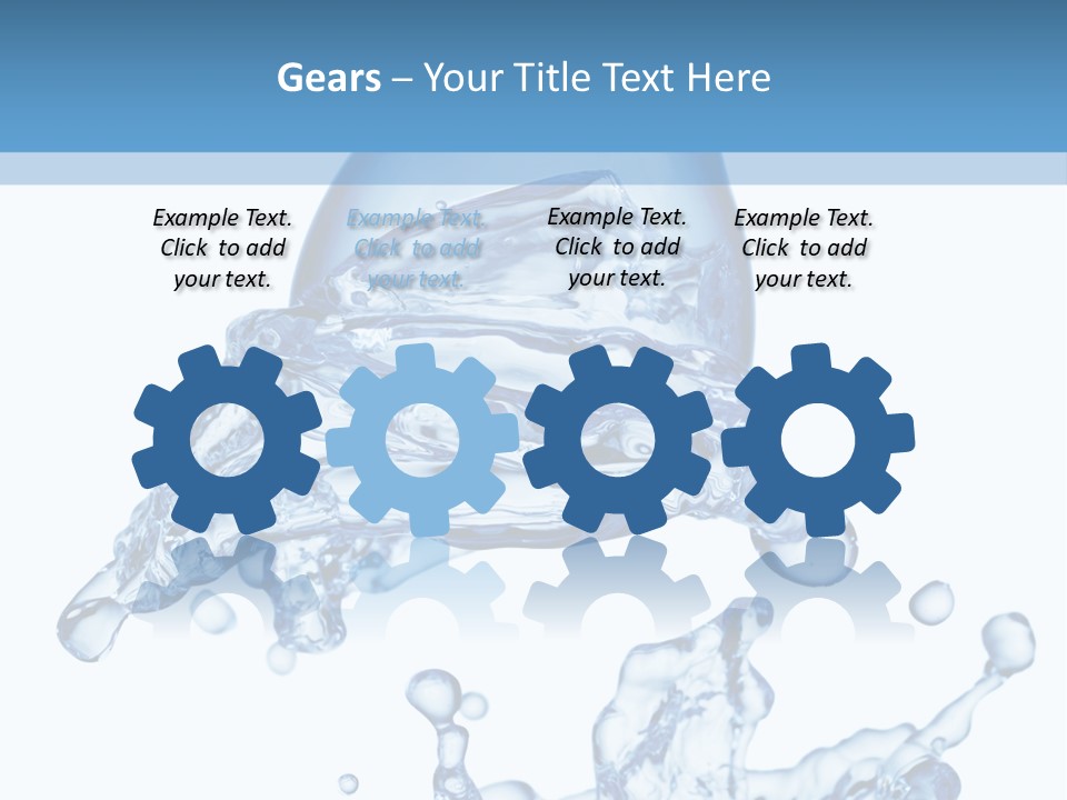 A Bottle Of Water With Water Splashing Out Of It PowerPoint Template