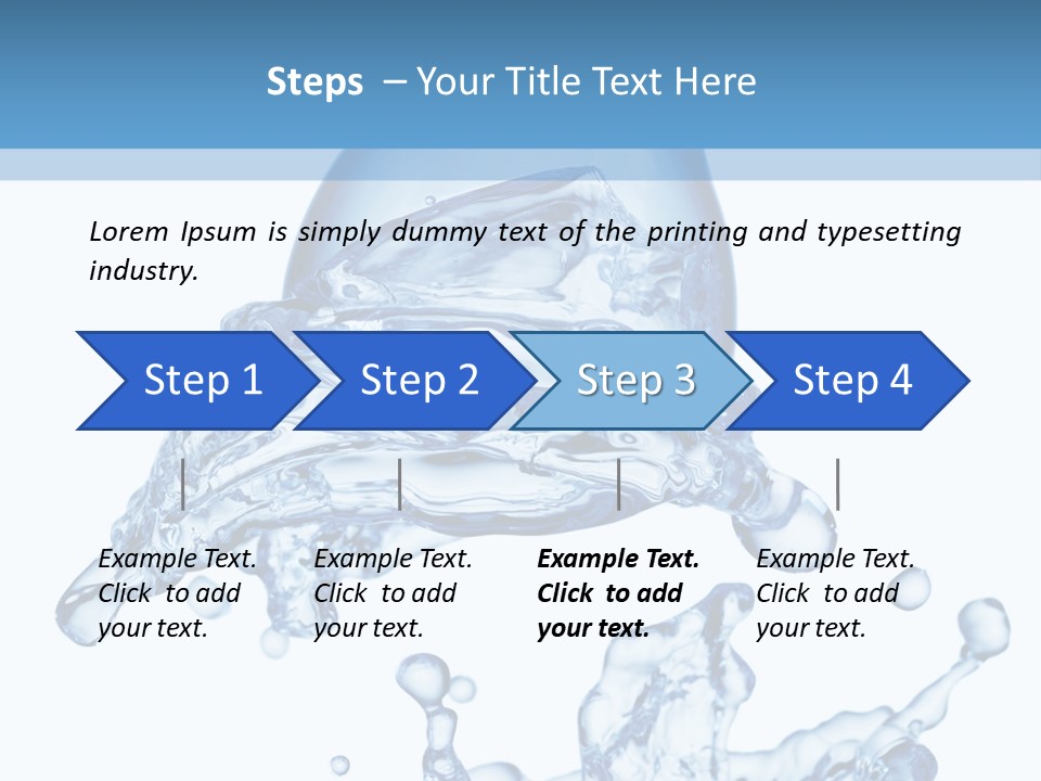 A Bottle Of Water With Water Splashing Out Of It PowerPoint Template