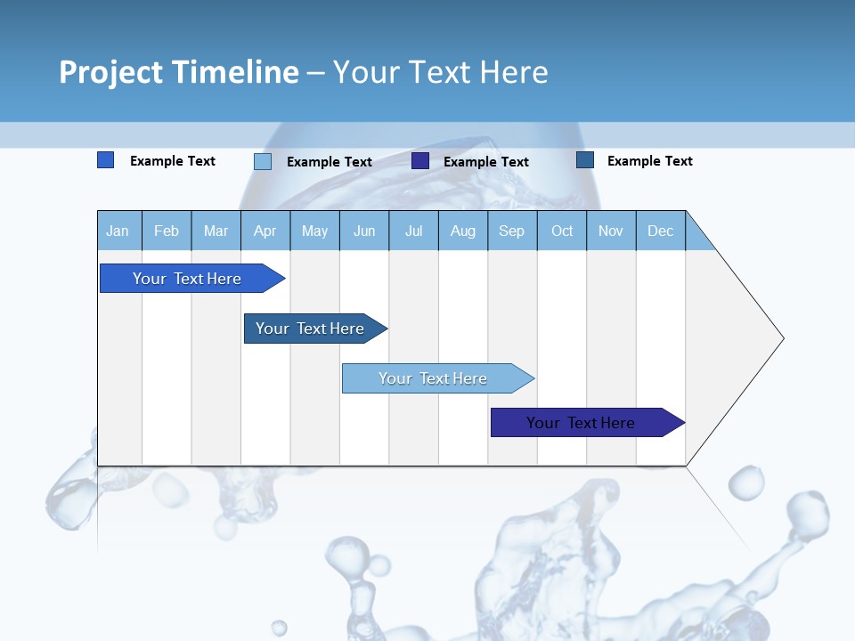 A Bottle Of Water With Water Splashing Out Of It PowerPoint Template